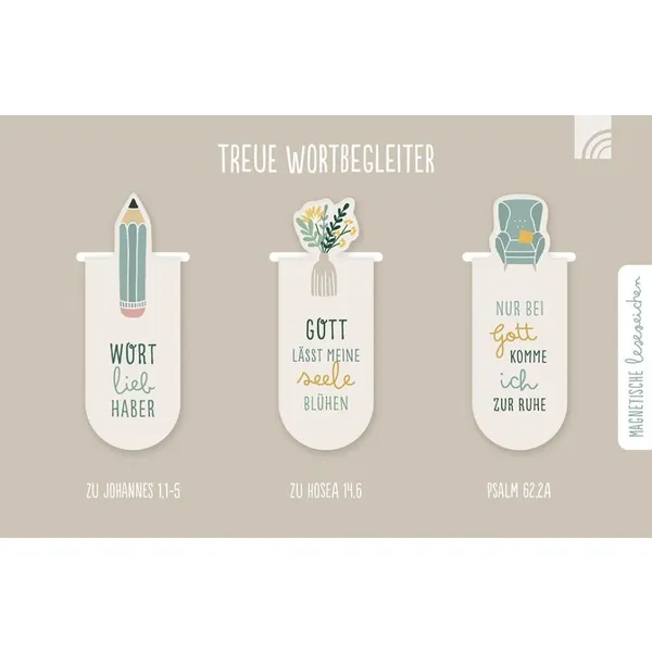 Produktbild des Artikels Lesezeichen "Treue Wortbegleiter" (3er-Set) (Schreibwaren)