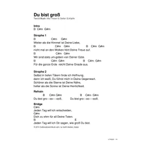 Produktbild des Artikels Du bist groß (Noten - Download)
