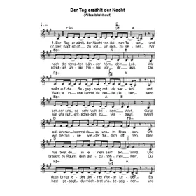 Produktbild des Artikels Der Tag erzählt der Nacht (Alles blüht auf) (Noten - Download)