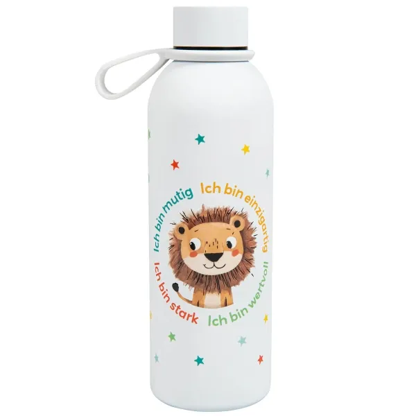 Produktbild des Artikels Trinkflasche Edeltstahl "Löwe" ()