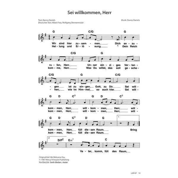 Produktbild des Artikels Sei willkommen, Herr (Noten - Download)