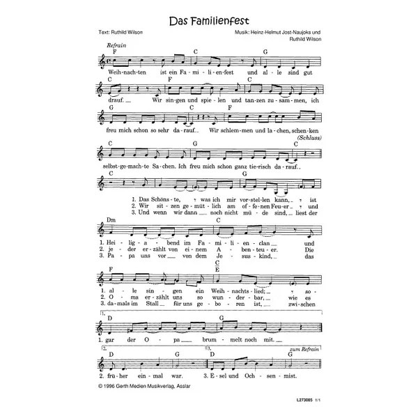 Produktbild des Artikels Das Familienfest (Noten - Download)