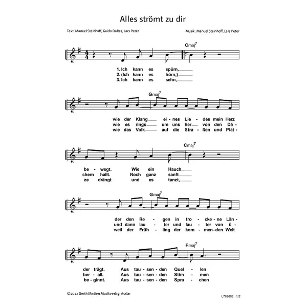 Produktbild des Artikels Alles strömt zu dir (Noten - Download)