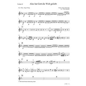 Produktbild des Artikels Also hat Gott die Welt geliebt (Violine 2) (Noten - Download)