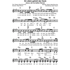 Produktbild des Artikels Dir allein gehört der Dank (Noten - Download)