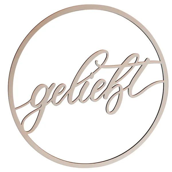 Produktbild des Artikels Deko-Holzreif "geliebt" ()