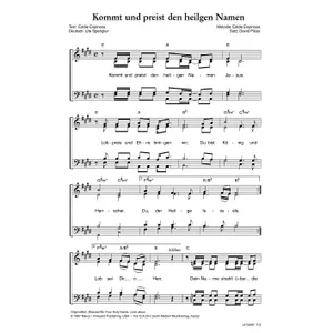 Produktbild des Artikels Kommt und preist den heilgen Namen (Noten - Download)