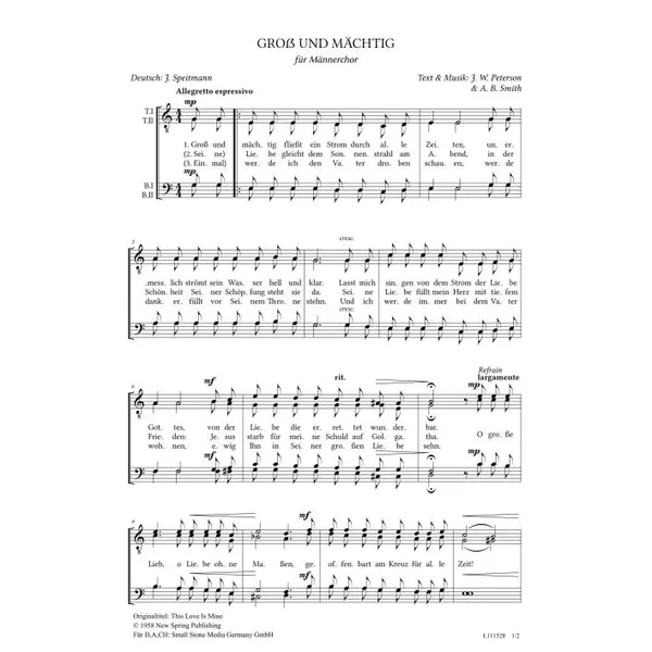 Produktbild des Artikels Groß und mächtig (Noten - Download)