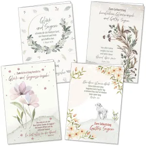 Produktbild des Artikels Faltkartenserie: Geburtstag, 4 Stück (Schreibwaren)