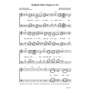 Produktbild des Artikels Entfach dein Feuer in mir (Noten - Download)