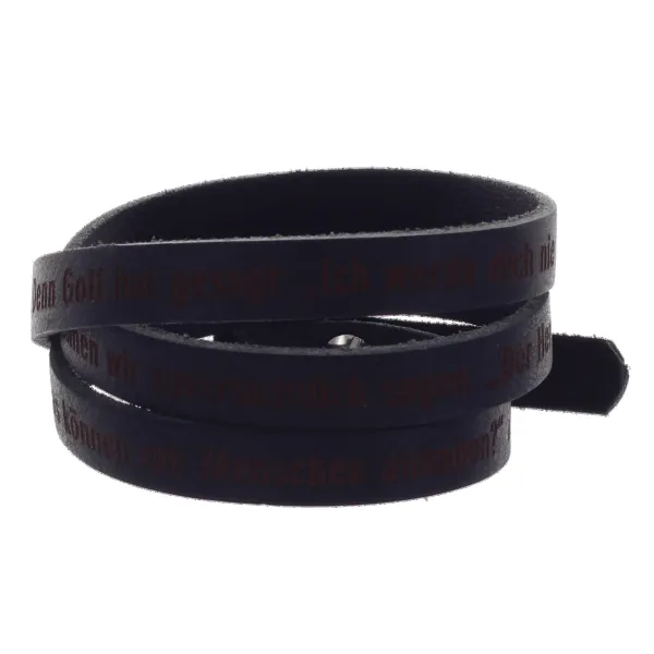 Produktbild des Artikels Wickelarmband Leder "Ich werde dich nie verlassen" ()