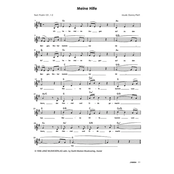 Produktbild des Artikels Meine Hilfe (Noten - Download)