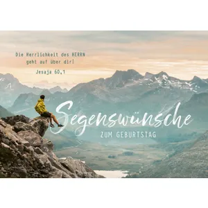 Produktbild des Artikels Postkarten "Segenswünsche zum Geburtstag" - Bergpanorama 12 Stück (Schreibwaren)