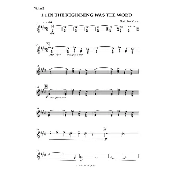 Produktbild des Artikels Messiah - Das Musical (Violine 2) (Noten - Download)