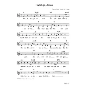 Produktbild des Artikels Halleluja, Jesus (Noten - Download)