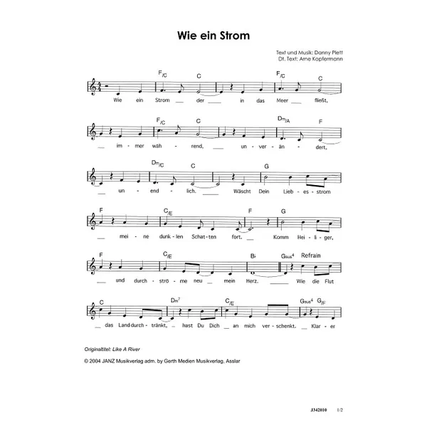 Produktbild des Artikels Wie ein Strom (Noten - Download)