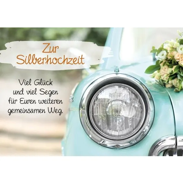 Produktbild des Artikels Zur Silberhochzeit - Faltkarte (Schreibwaren)