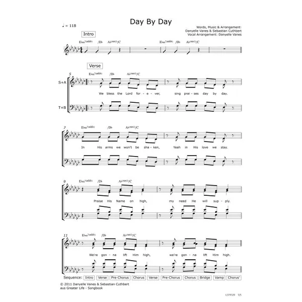 Produktbild des Artikels Day By Day (Noten - Download)