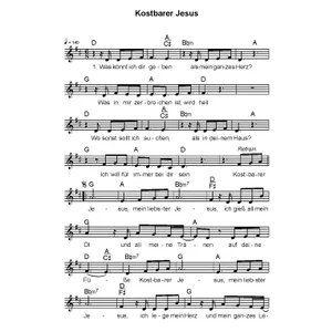 Produktbild des Artikels Kostbarer Jesus (Noten - Download)