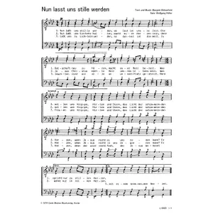 Produktbild des Artikels Nun lasst uns stille werden (Noten - Download)