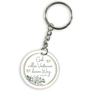 Produktbild des Artikels Schlüsselanhänger Edelstahl "Geh voller Vertrauen" ()