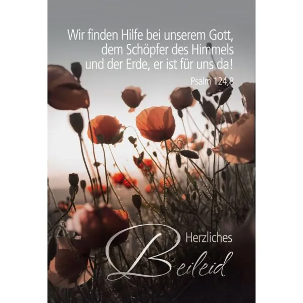 Produktbild des Artikels Faltkarte - Trauer Ps. 124,8 (Schreibwaren)