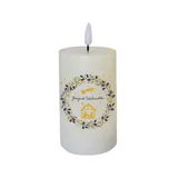 Stimmungsbild zu LED-Echtwachskerze "Gesegnete Weihnachten"