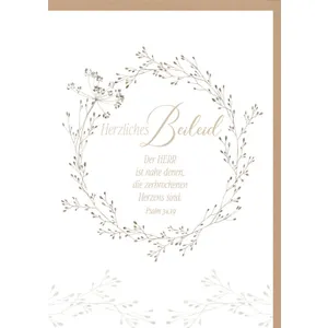 Produktbild des Artikels Faltkarte "Herzliches Beileid" (Schreibwaren)