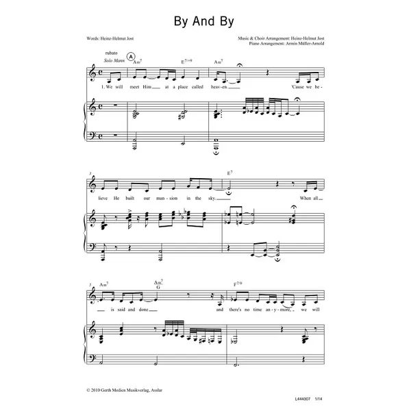 Produktbild des Artikels By And By (Noten - Download)