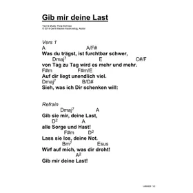 Produktbild des Artikels Gib mir deine Last (Noten - Download)