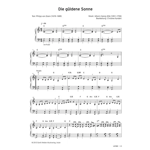 Produktbild des Artikels Die güldene Sonne (Noten - Download)