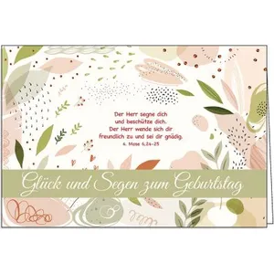 Produktbild des Artikels Faltkarte: Glück und Segen zum Geburtstag (Schreibwaren)