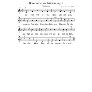 Produktbild des Artikels Bevor wir essen lasst uns singen (Noten - Download)