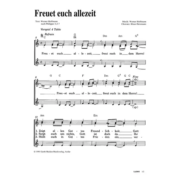 Produktbild des Artikels Freuet euch allezeit (Noten - Download)