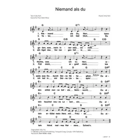 Produktbild des Artikels Niemand als du (Noten - Download)