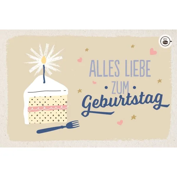 Produktbild des Artikels Kaffeekarte - Alles Liebe zum Geburtstag (Lebensmittel)