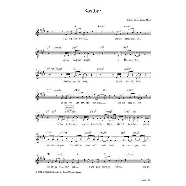 Produktbild des Artikels Kostbar (Noten - Download)