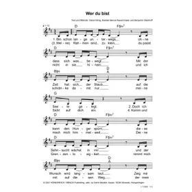 Produktbild des Artikels Wer du bist (Noten - Download)