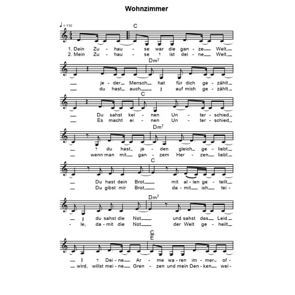 Produktbild des Artikels Wohnzimmer (Noten - Download)