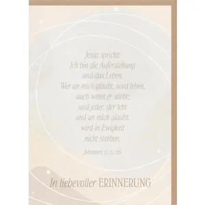 Produktbild des Artikels Faltkarte "In liebevoller Erinnerung" (Schreibwaren)