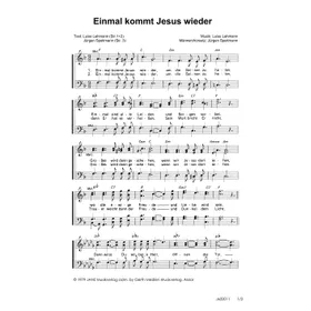 Produktbild des Artikels Einmal kommt Jesus wieder (Noten - Download)