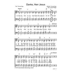 Produktbild des Artikels Danke, Herr Jesus (Noten - Download)
