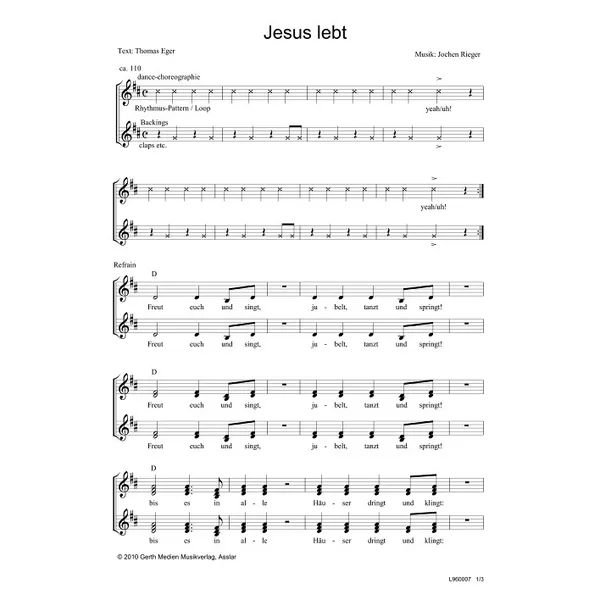 Produktbild des Artikels Jesus lebt (Noten - Download)
