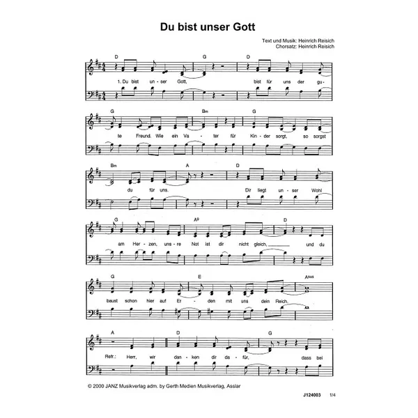 Produktbild des Artikels Du bist unser Gott (Noten - Download)