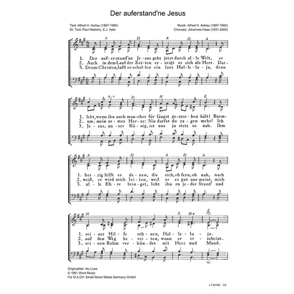 Produktbild des Artikels Der auferstandne Jesus (Noten - Download)