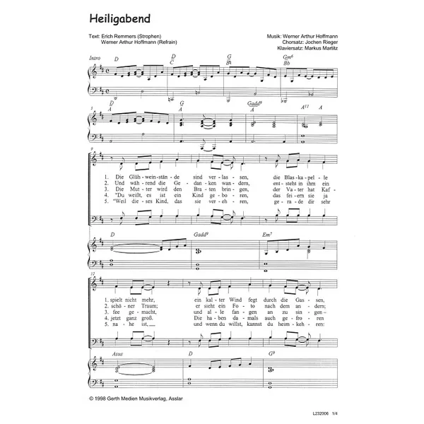 Produktbild des Artikels Heiligabend (Noten - Download)