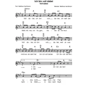 Produktbild des Artikels Ich bin voll dabei (Noten - Download)