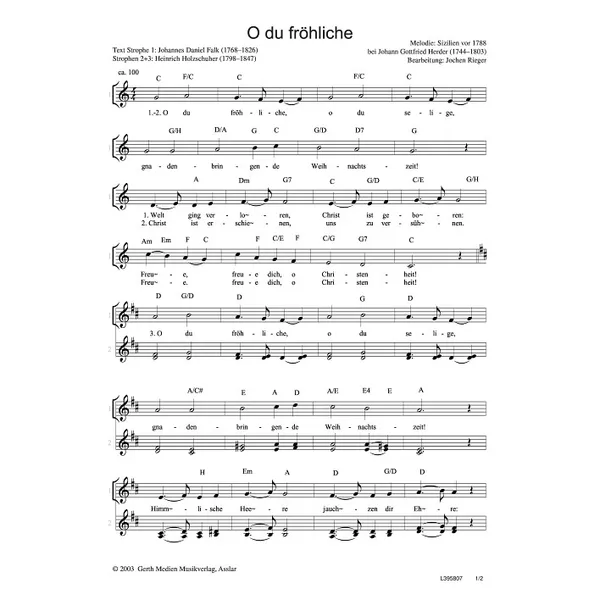 Produktbild des Artikels O du fröhliche (Noten - Download)