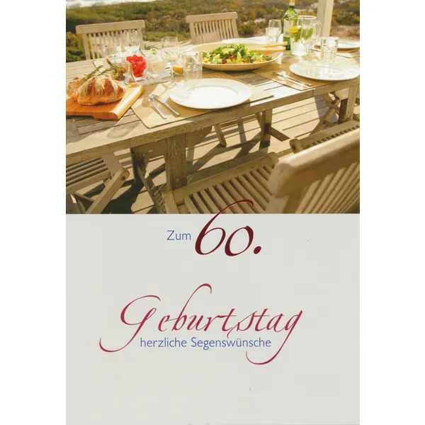 Produktbild des Artikels Faltkartenserie 60. Geburtstag - 5 Stück (Schreibwaren)