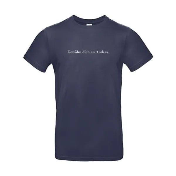 Produktbild des Artikels T-Shirt "Gewöhn dich..." navyblau, 3XL ()